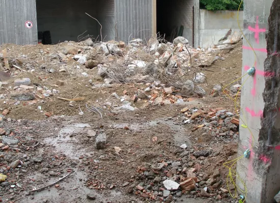 Blick auf das kurze Fallbett