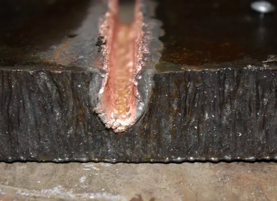 Sprengergebnis Schneidladung unter Wasser