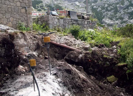 Sprengen Neubau an Blaueishütte
