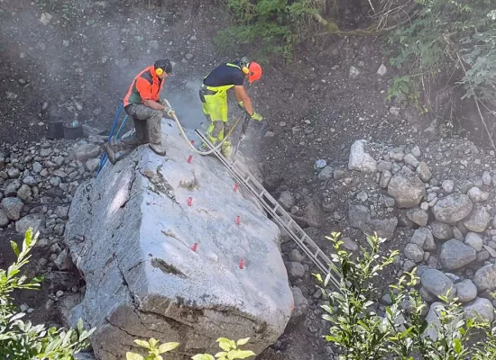 Link zum Sprengen im Gebirge