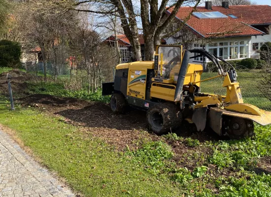Vorarbeiten für neue Wiese