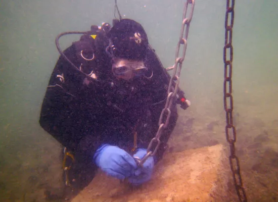 Befestigen Ankerkette