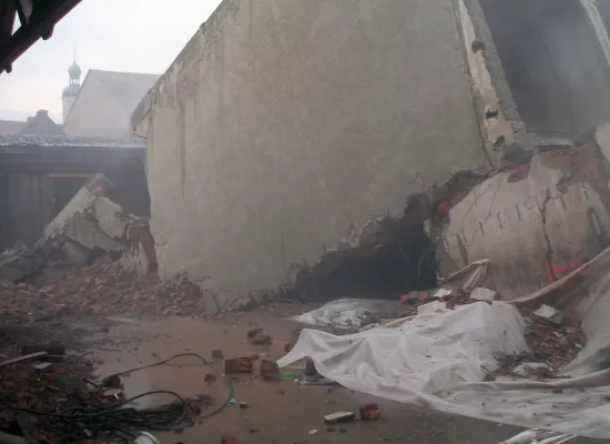 Innenhof nach Sprengung