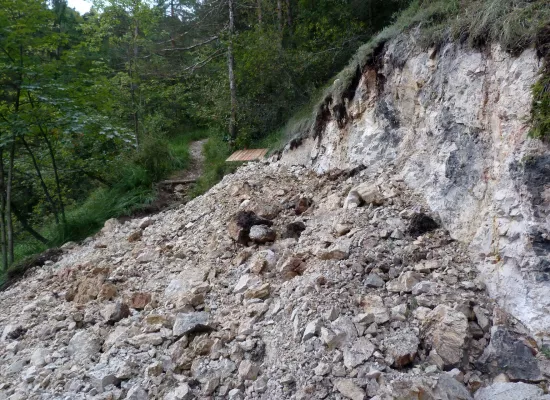Sprengstelle Ergebnis Nahaufnahme