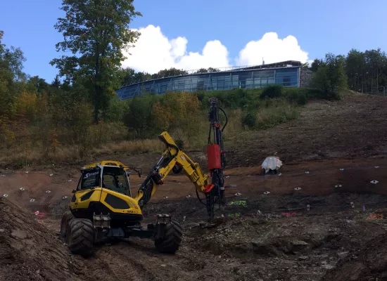 Sprengarbeiten Neubau Obersalzberg