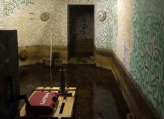 Luftschutzbunker zum Abbruch mit Quellbeton