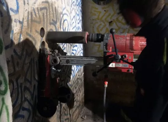 Link zum Abbruch mit Quellbeton